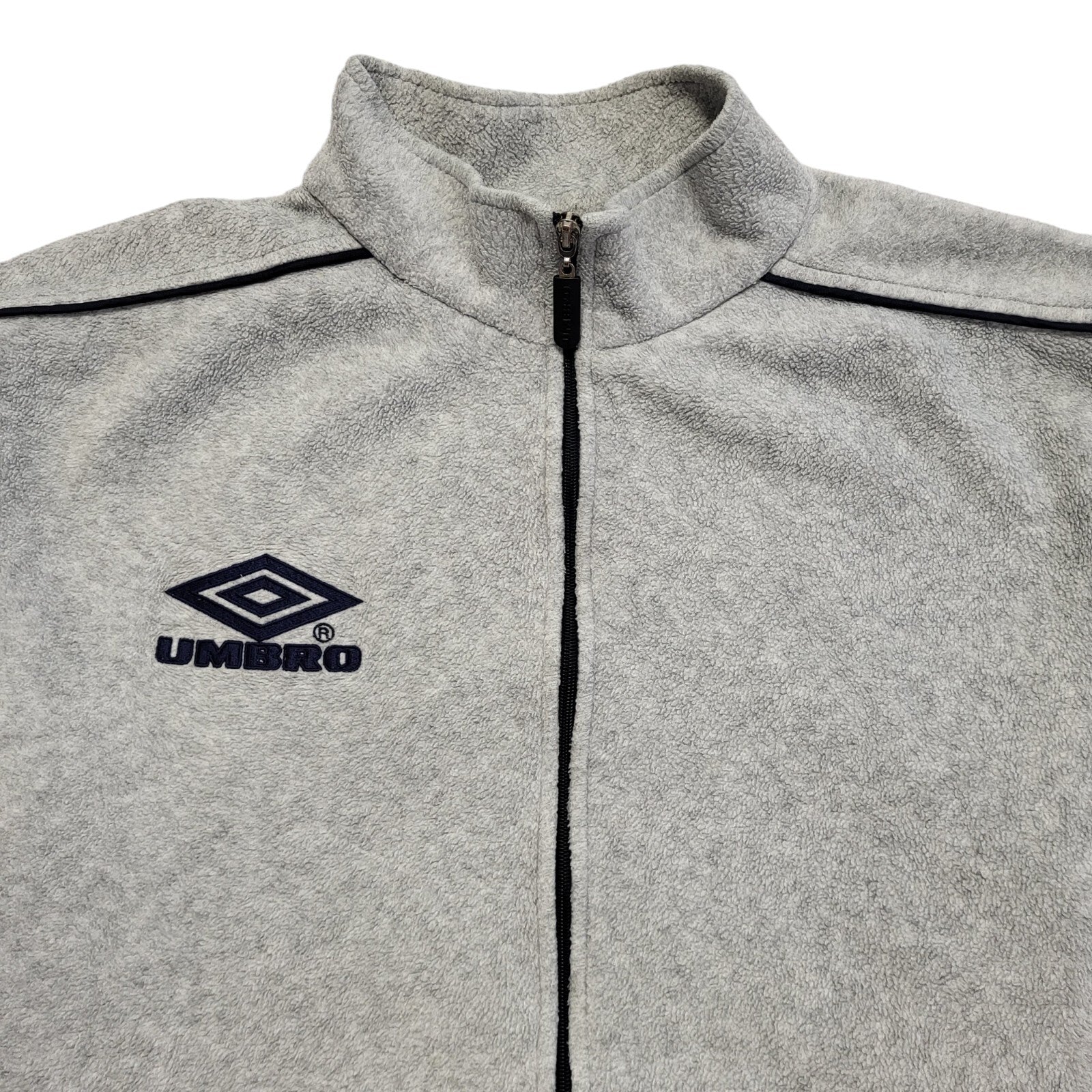 Umbro Grey Vintage 90's Fleece Track Top Jacket UK Men's Size XL