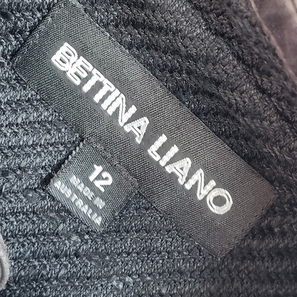 Bettina Liano 90s Black Button Full Zip Jacket UK Women's Size 12