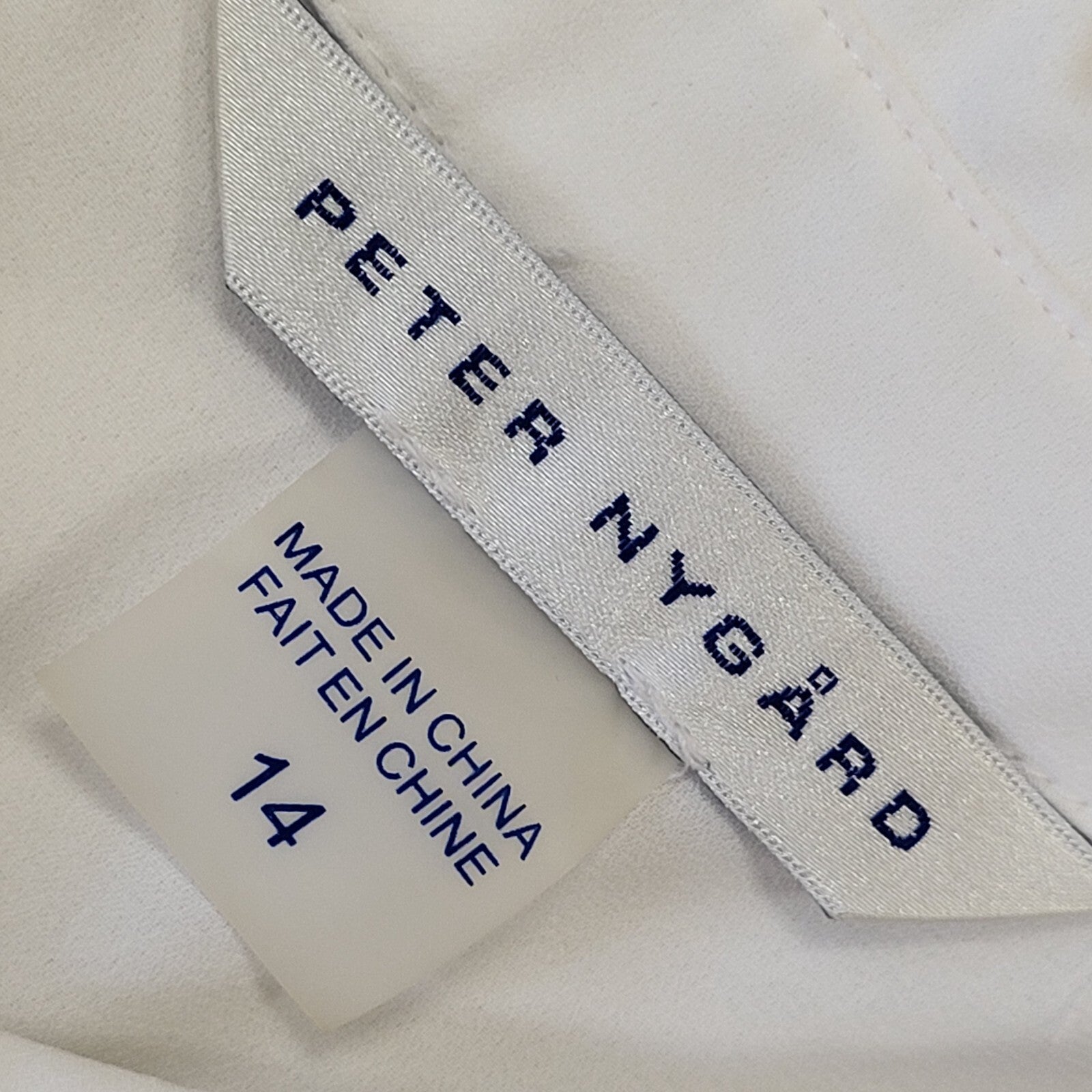 Peter Nygard Vintage Y2K White & Black Sleeveless Dress Uk Women's Size 14 Bnwt