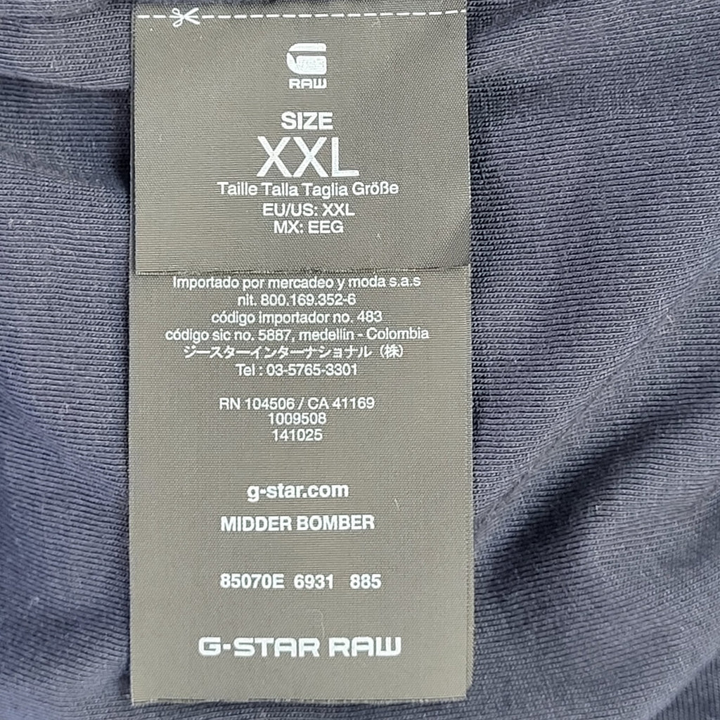 G-star Raw Blue Windbreaker Y2K Midder Bomber Jacket UK Men's Size XXL Bnwt
