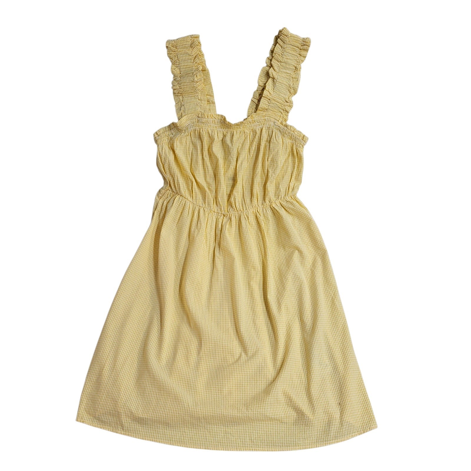 Barbour Abbey Dress Sunshine Yellow A-Line Check Midi Dress Women's Uk 18 BNWT