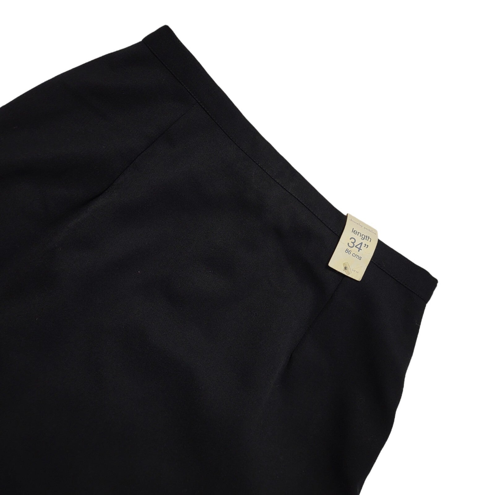 Dorothy Perkins Vintage 90's Black Straight Skirt Uk Women's Size 10 Bnwt W28
