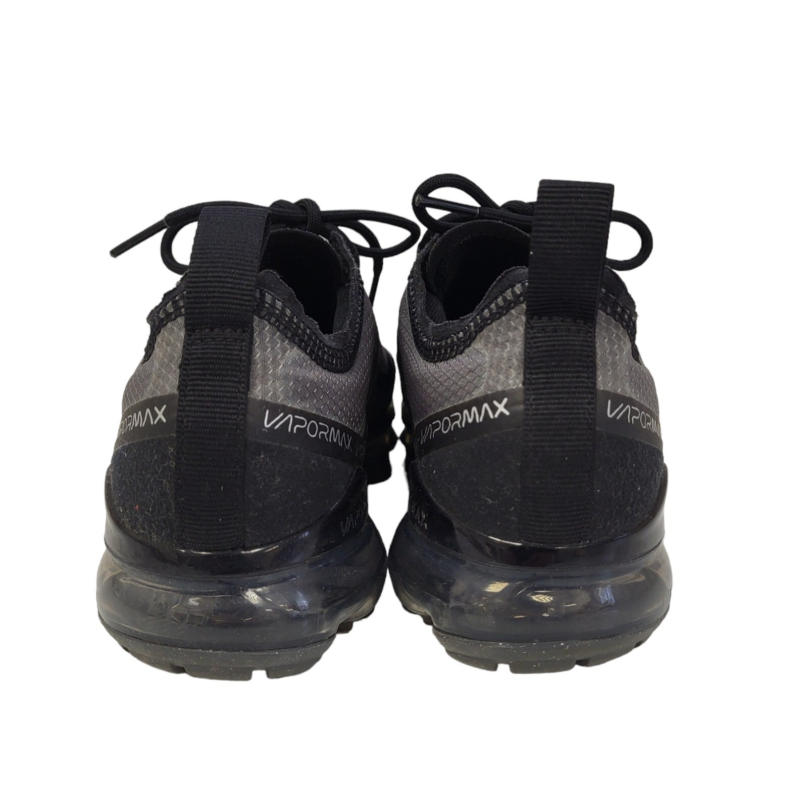Nike Vapormax 2019 Grey Black Canvas Lace-Up Sports Trainers Girl's Uk Size 4