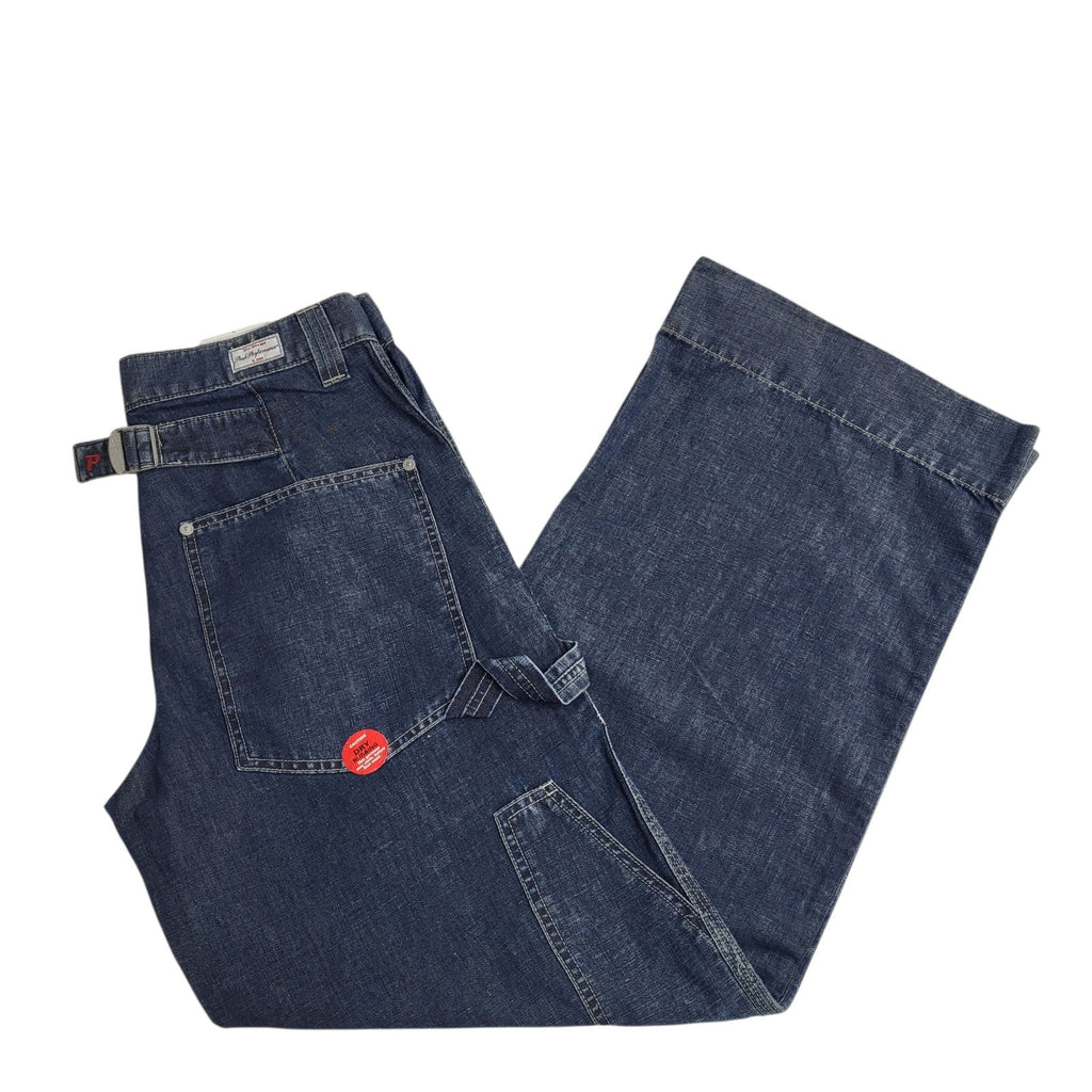 Peak Jeans Bnwt Y2k Dark Blue Wide Leg Denim Uk Women's Size S W26 L30
