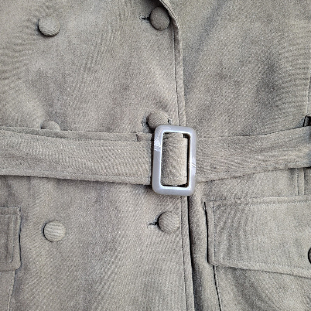 Yessica Vintage 90's Green Button & Belted Coat UK Women's Size 16/18