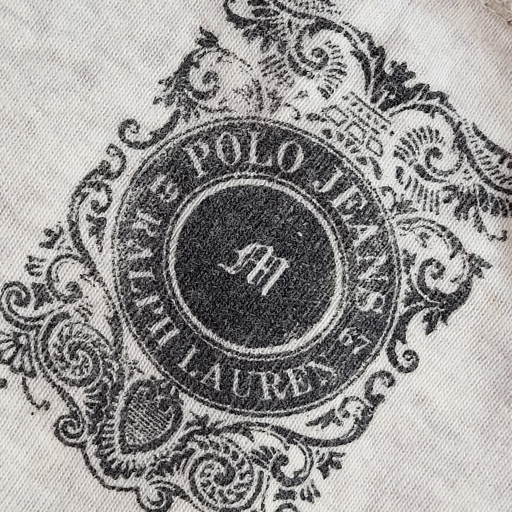 Polo Jeans Vintage 90s Grey T-Shirt Uk Women's Size Medium