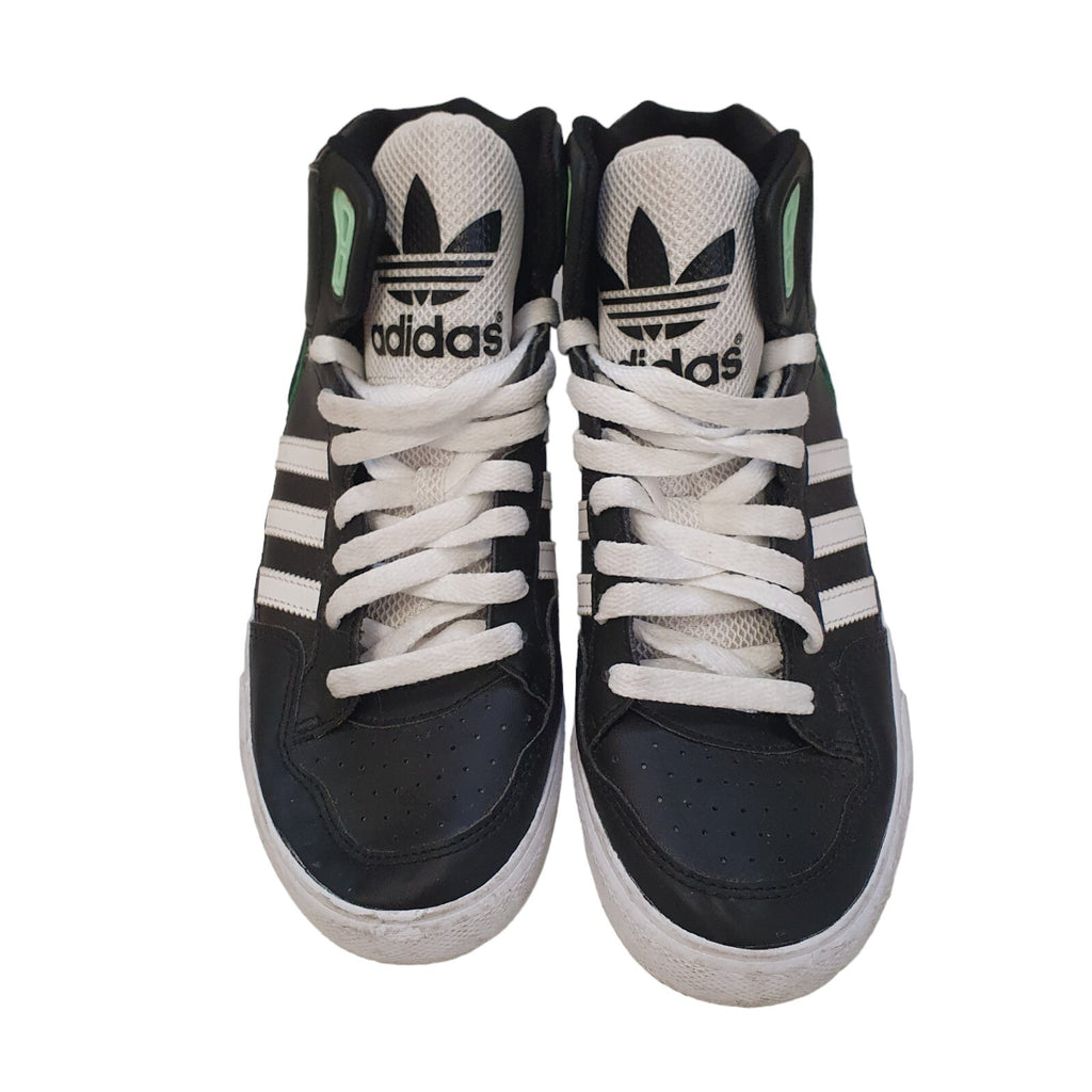 Adidas Botitas Extaball Black White Lace-Up Fabric Women's Trainers Uk 5.5