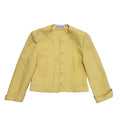 Weinberg Yellow 80s Vintage Button Dress Jacket Uk Women's Size 12