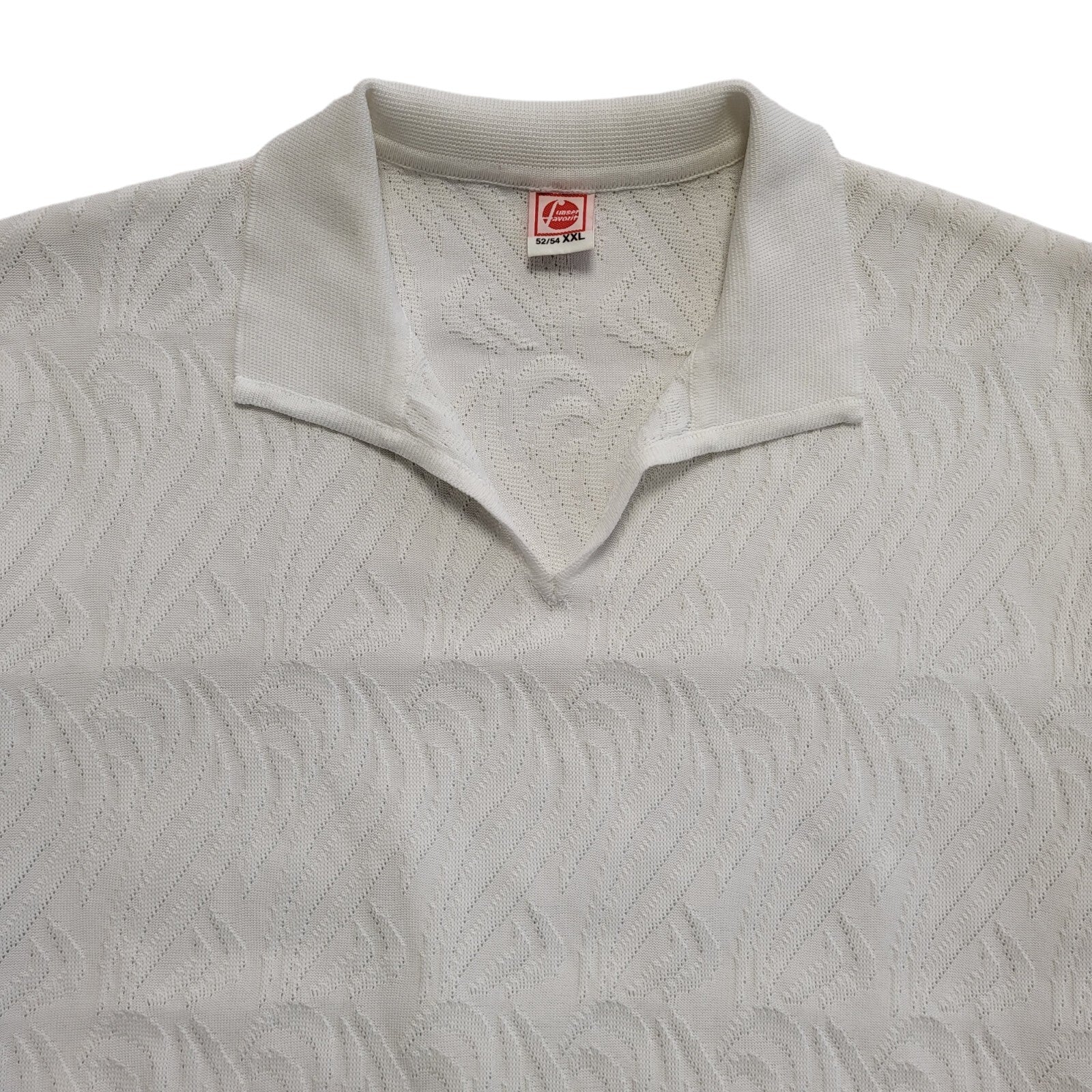 Unset Favorit Vintage 80's White Collared Long Sleeve Top Womens UK Size XXL