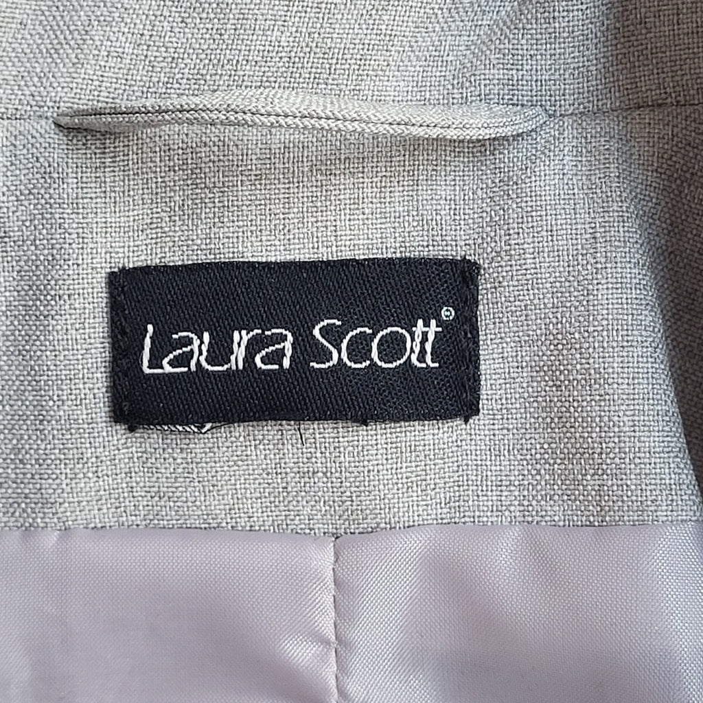 Laura Scott Suit Jacket Y2k Light Grey UK Women's Size L 12