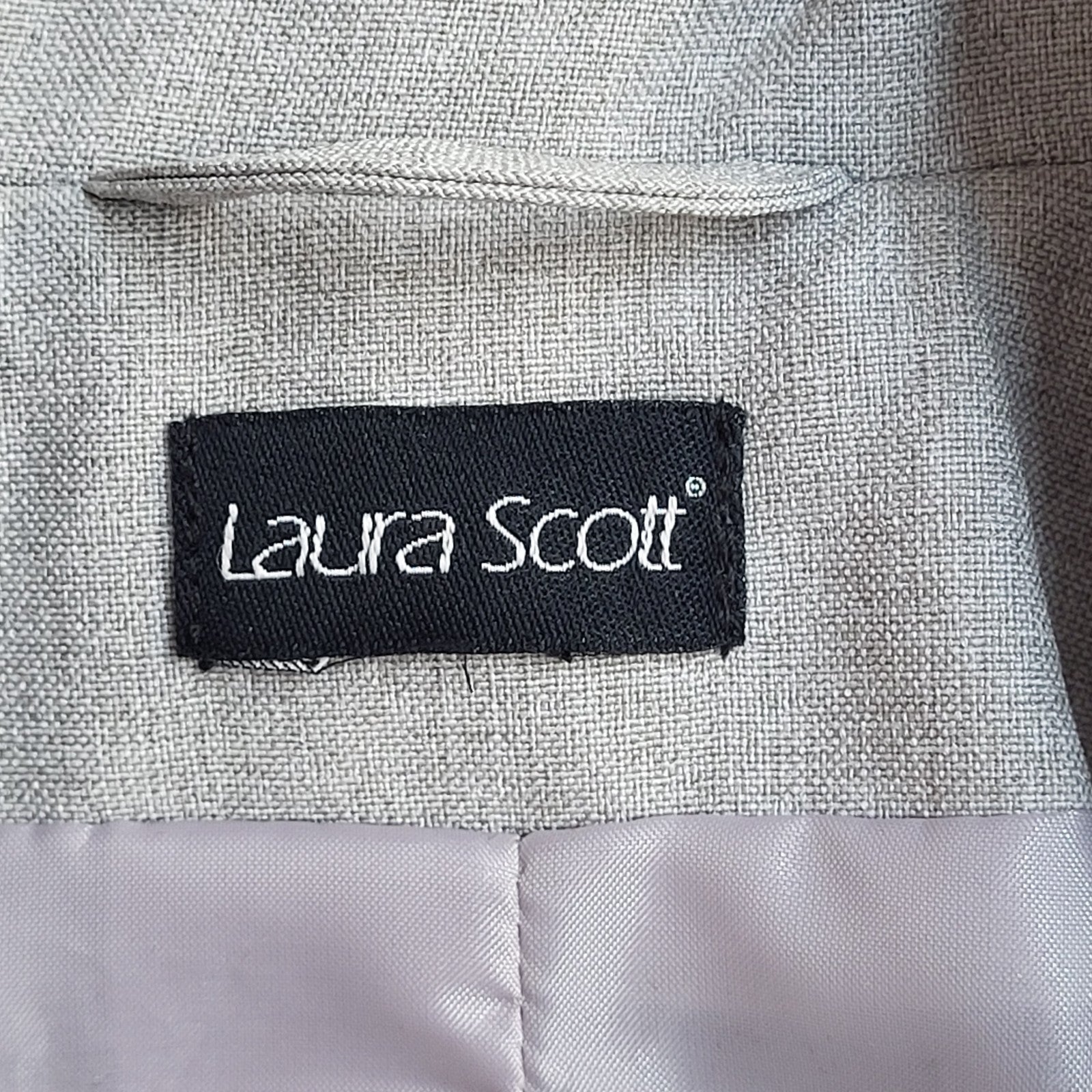 Laura Scott Suit Jacket Y2k Light Grey UK Women's Size L 12
