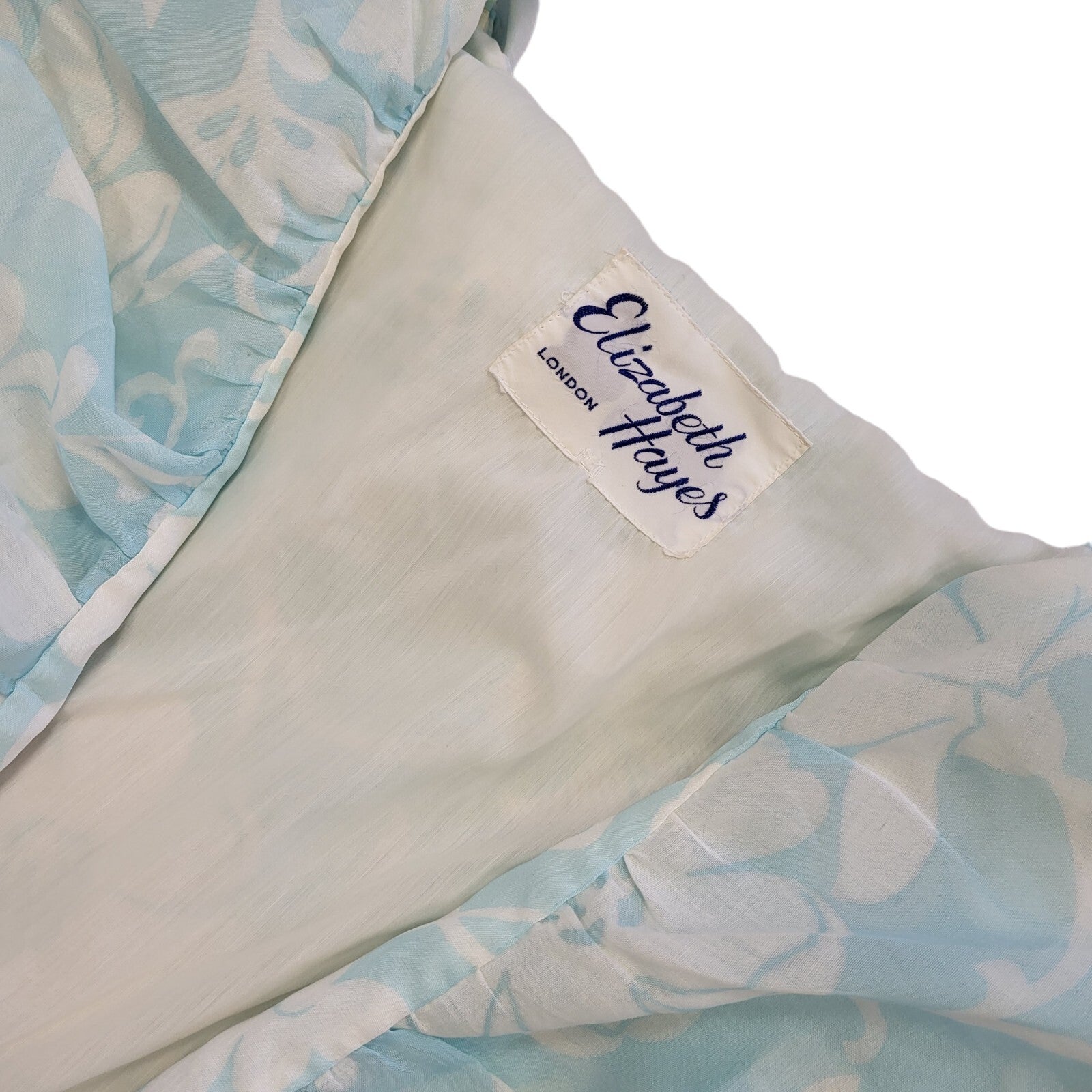 60s Vintage Elizabeth Hayes Blue Floral Nighty Uk Women's Size 10/12