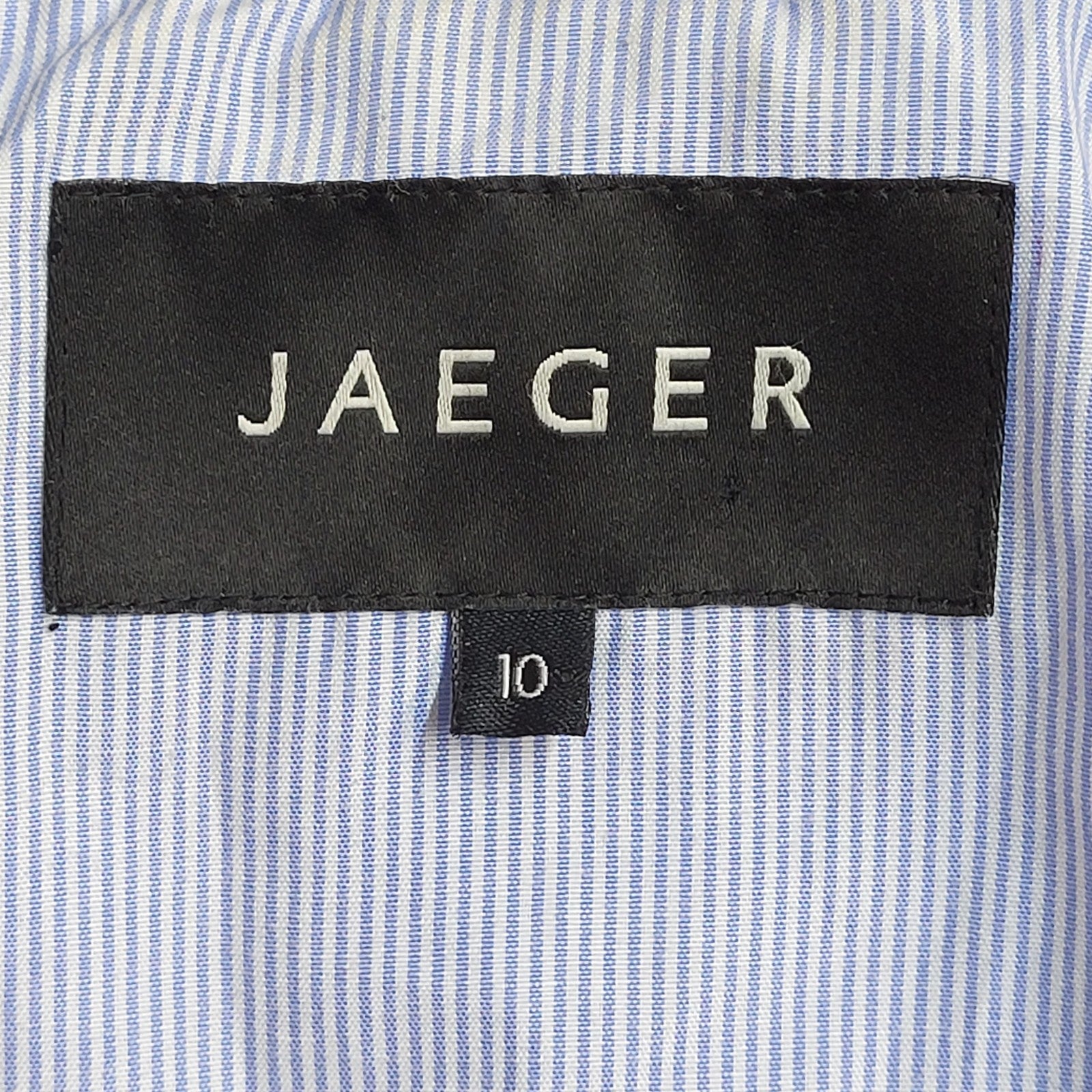 Jaeger Suit Jacket Y2k Blue Linen Blend UK Women's Size M 10