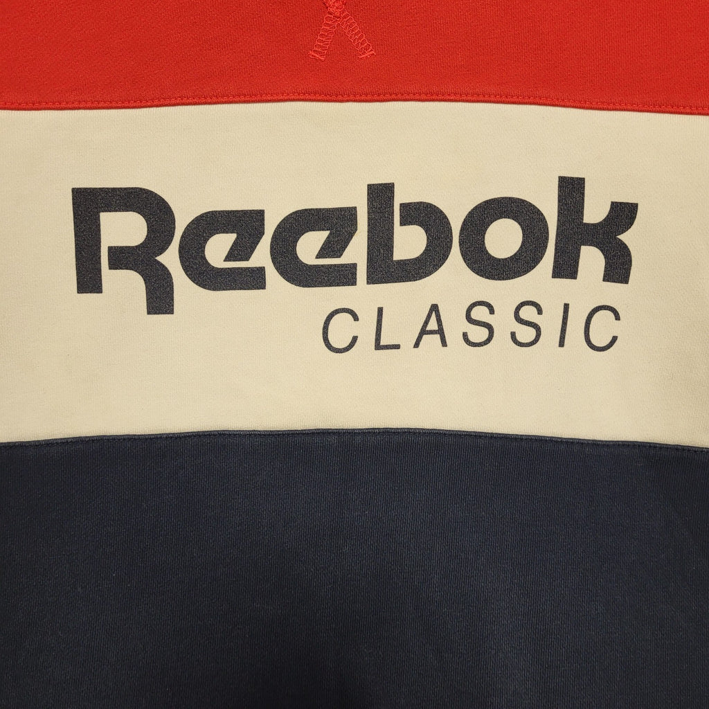 Reebok Classic Red Blue White Y2k Sweatshirt Uk Men's Size Medium