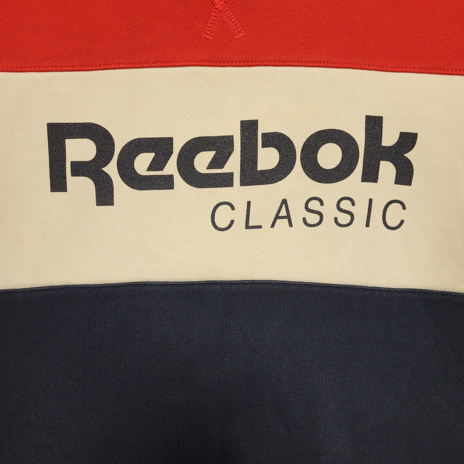Reebok Classic Red Blue White Y2k Sweatshirt Uk Men's Size Medium