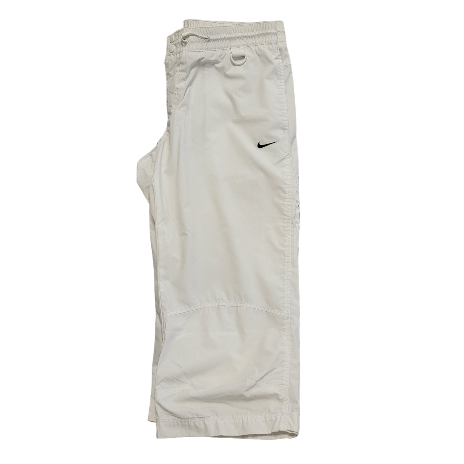 Nike Vintage 90's White Zipped Sport Shorts With Pockets Uk Men's Size M W32 L20