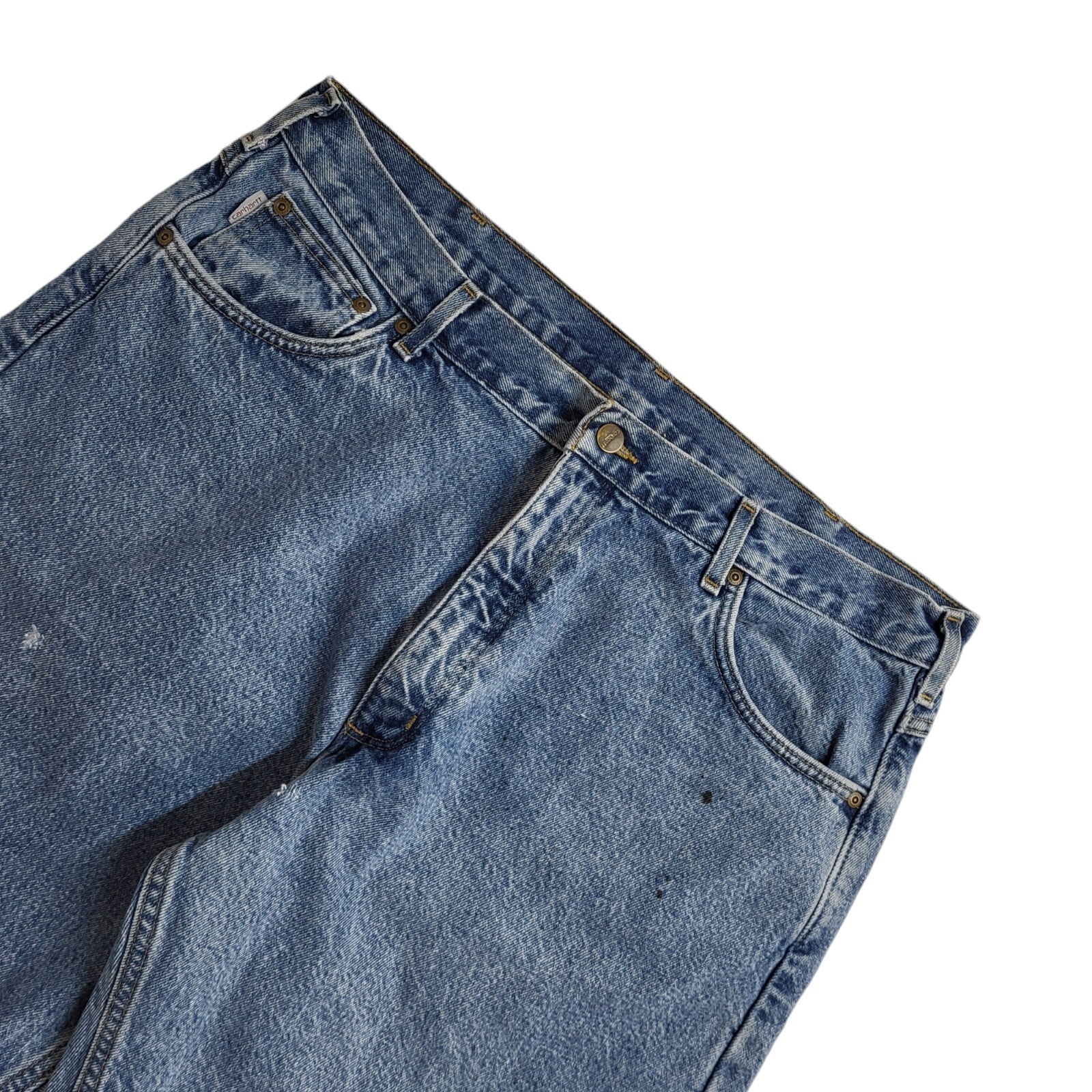 Carhartt 90s Mid Blue Straight Leg Denim Jeans Uk Men's Size 3XL W40 L30