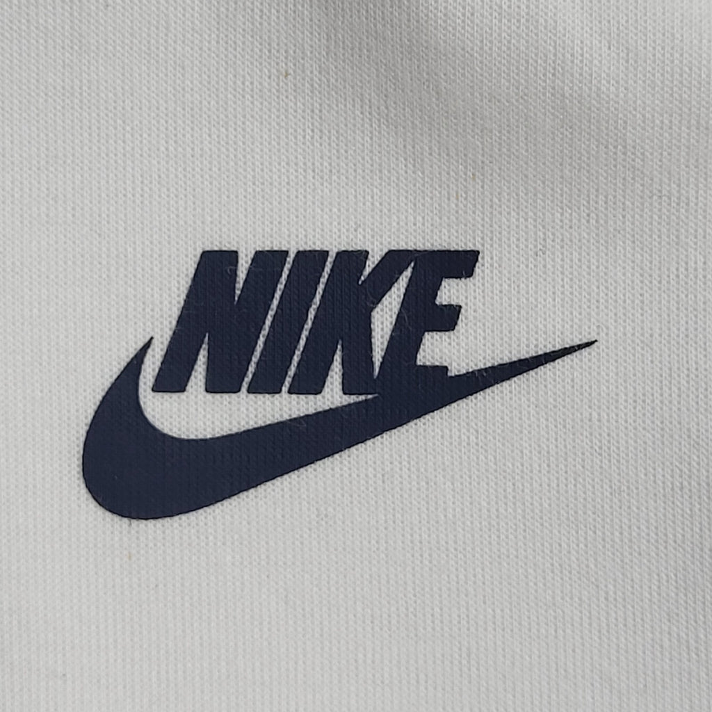 Nike White Black Y2K Full Zip Sports Mesh Underam Hoodie UK Men's Size L
