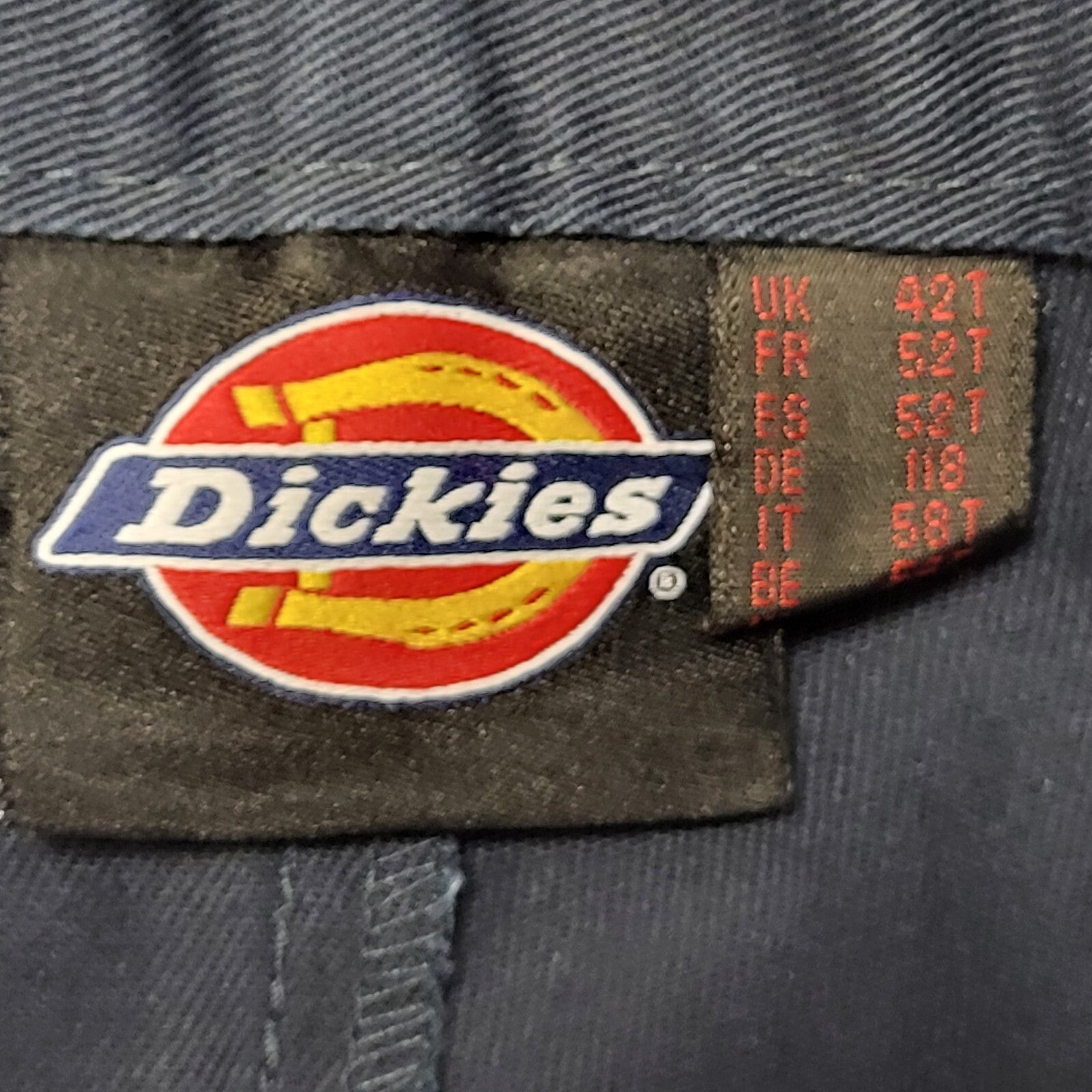 Dickies Blue Straight Leg Trousers Men's 42T UK Size 4XL W42 L34