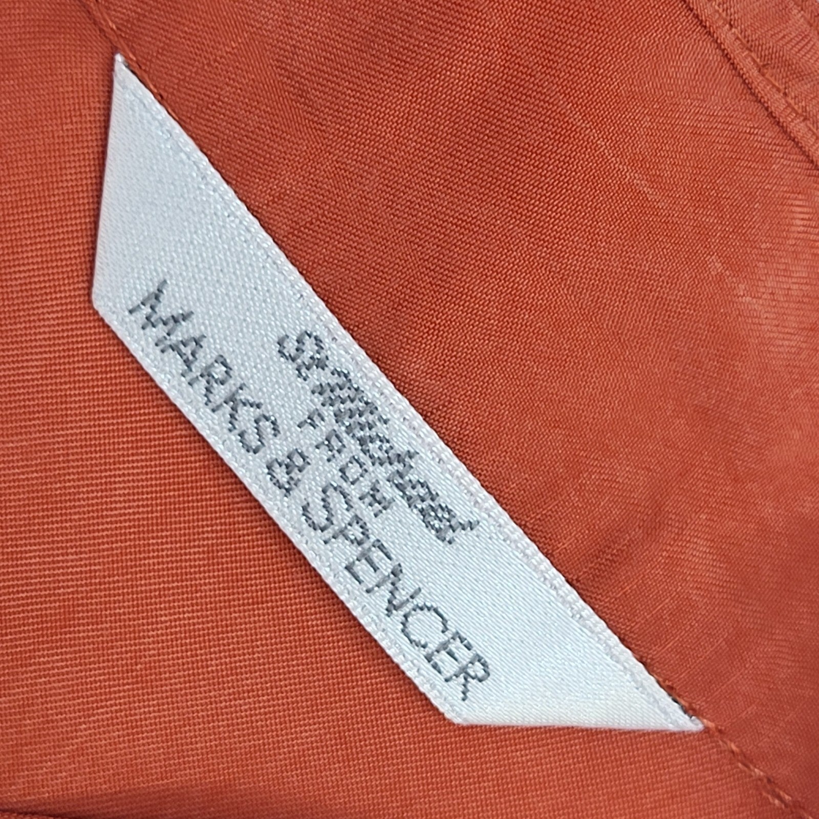 St Michael 90s Vintage Orange Short Sleeve Shirt Uk Women's Size 12