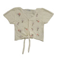 Miss Selfidge Vintage 90's Cream  Button Tie Front Floral Cardigan Womens UK M/L