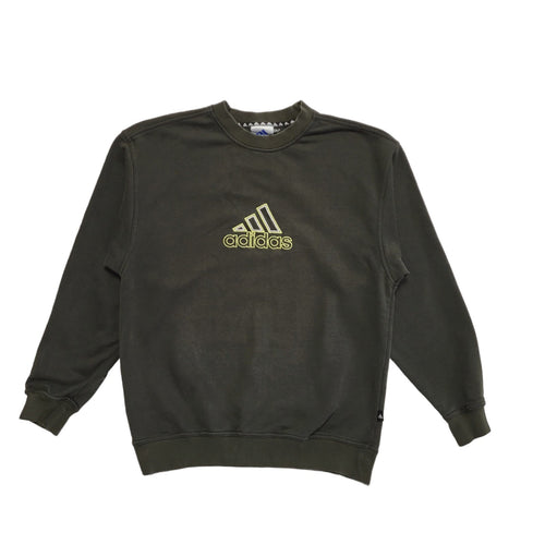 Adidas Dark Grey Vintage 90s Sweatshirt Uk Men's Size Medium