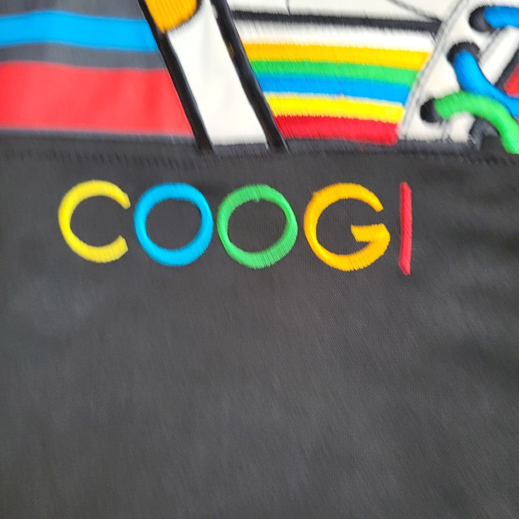 Coogi Tracksuit Top Jacket Black & Red UK Men's Size L Bnwt