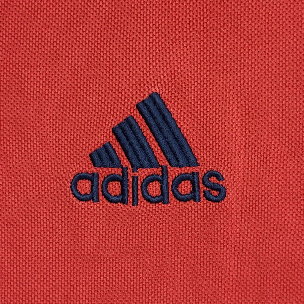 Adidas Vintage 90s Red Polo Shirt Mens Size Large