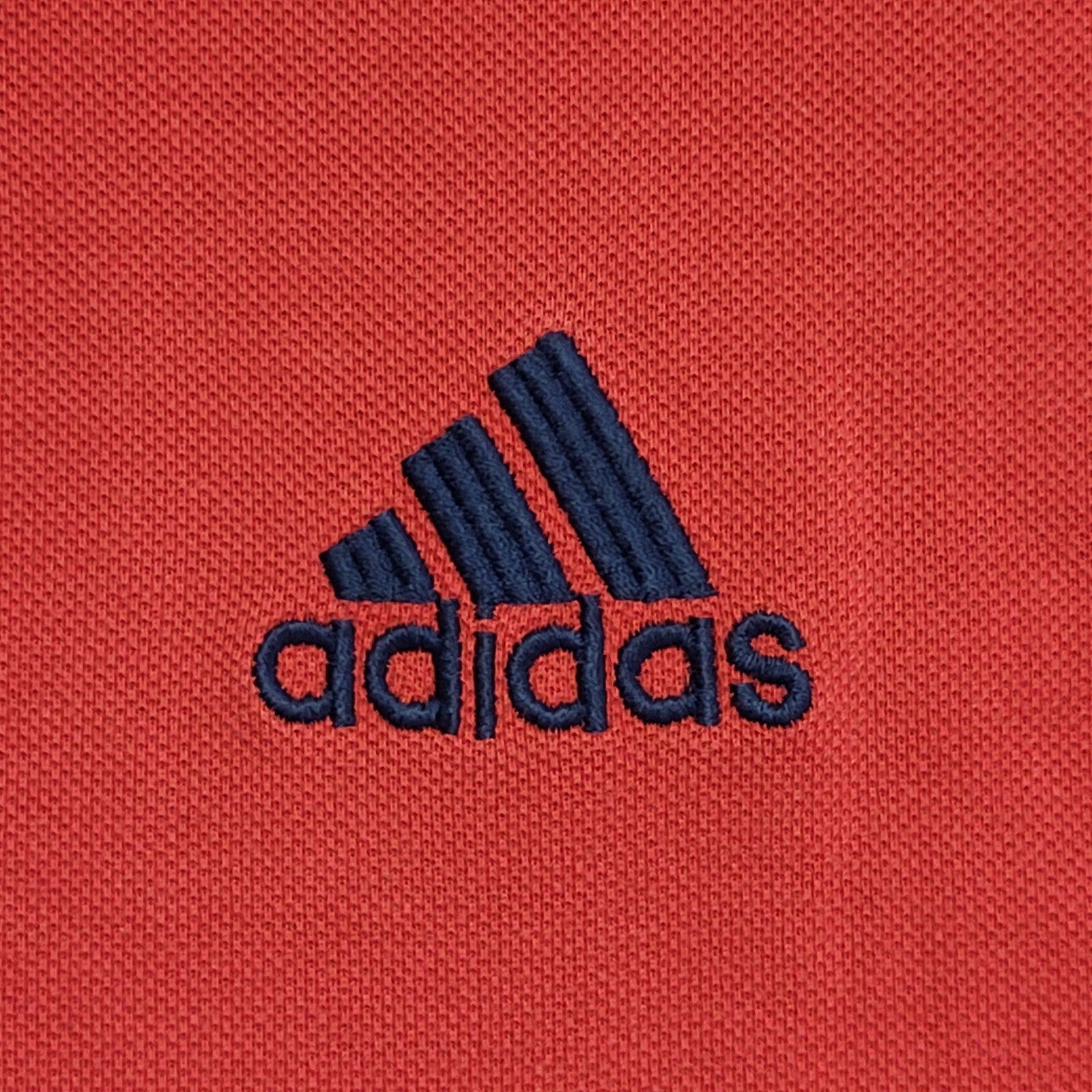 Adidas Vintage 90s Red Polo Shirt Mens Size Large