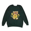 90s Fruit Of The Loom Green Bear Sweatshirt Uk Women's Size XL