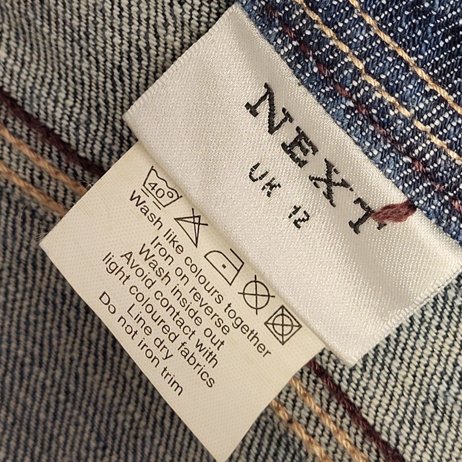 Next Vintage Y2K   Midi A-Line Denim Skirt Womens UK 12 W30