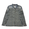 Jeffery Ohrenstein Vintage 70s Grey Patterned Blouse Women's Size 18