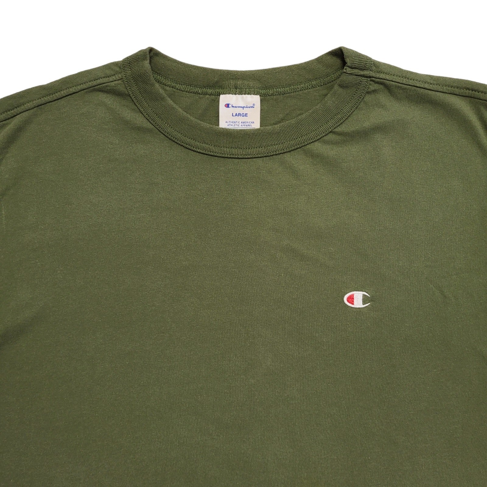 Champion Vintage 90's Green Sports Short Sleeve T-Shirt Mens UK Size L