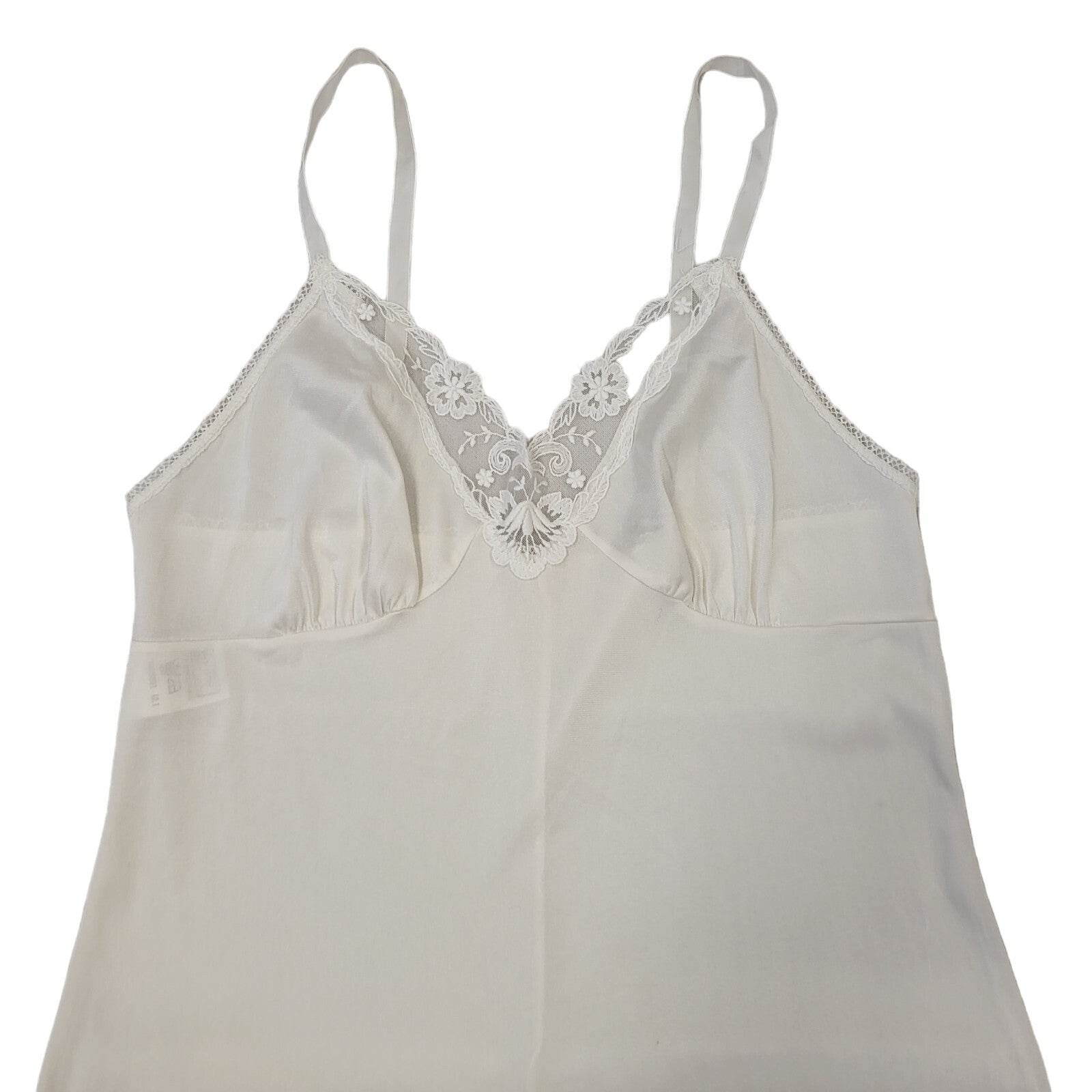 St Michael Vintage 70s White Sleeveless Night Dress Uk Women's Size 12