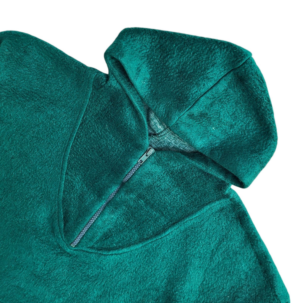 Vintage 90s Green Fleece Hooded Jacket Uk Women's Size Large