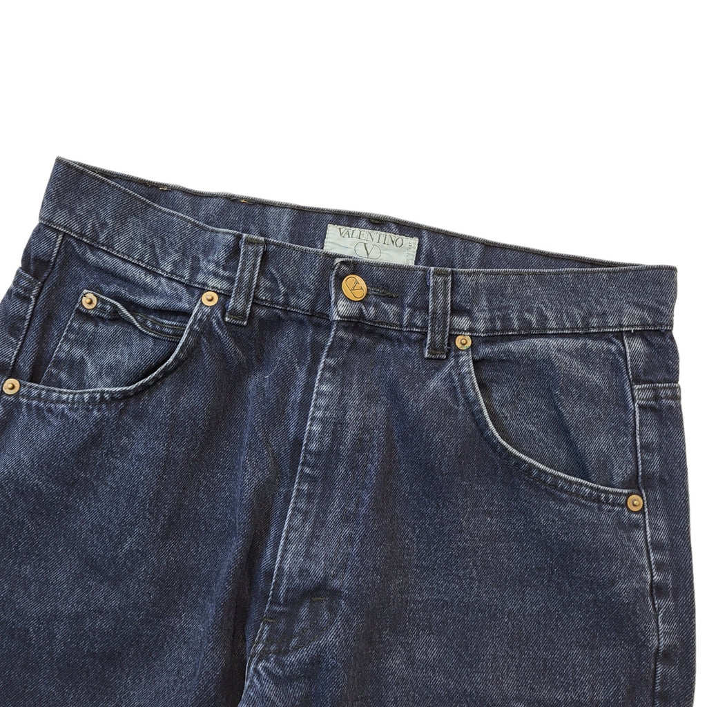 Valentino Vintage Blue High Waist Mom Jeans Size UK 12-14 W31 L28