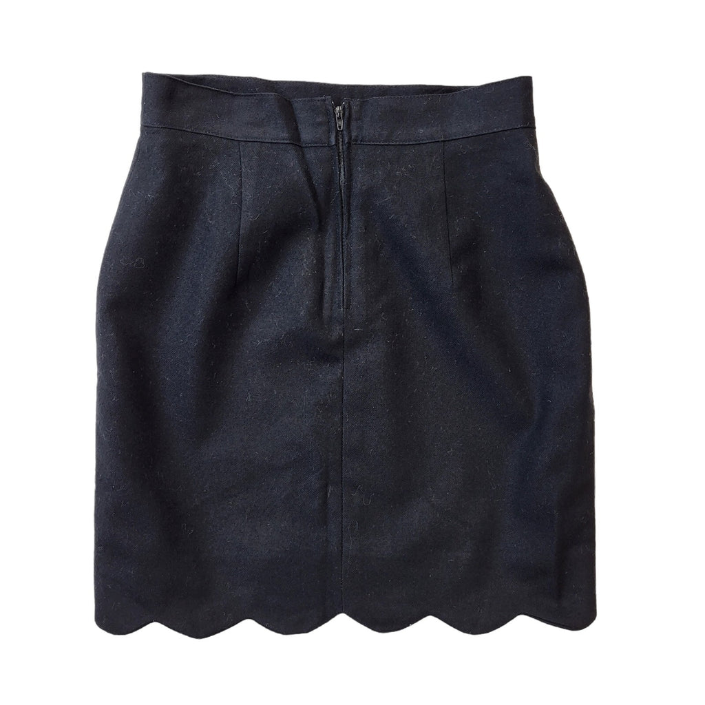 80's Vintage Black High Waisted Mini Skirt Women's Size 12 EU 36 W 28