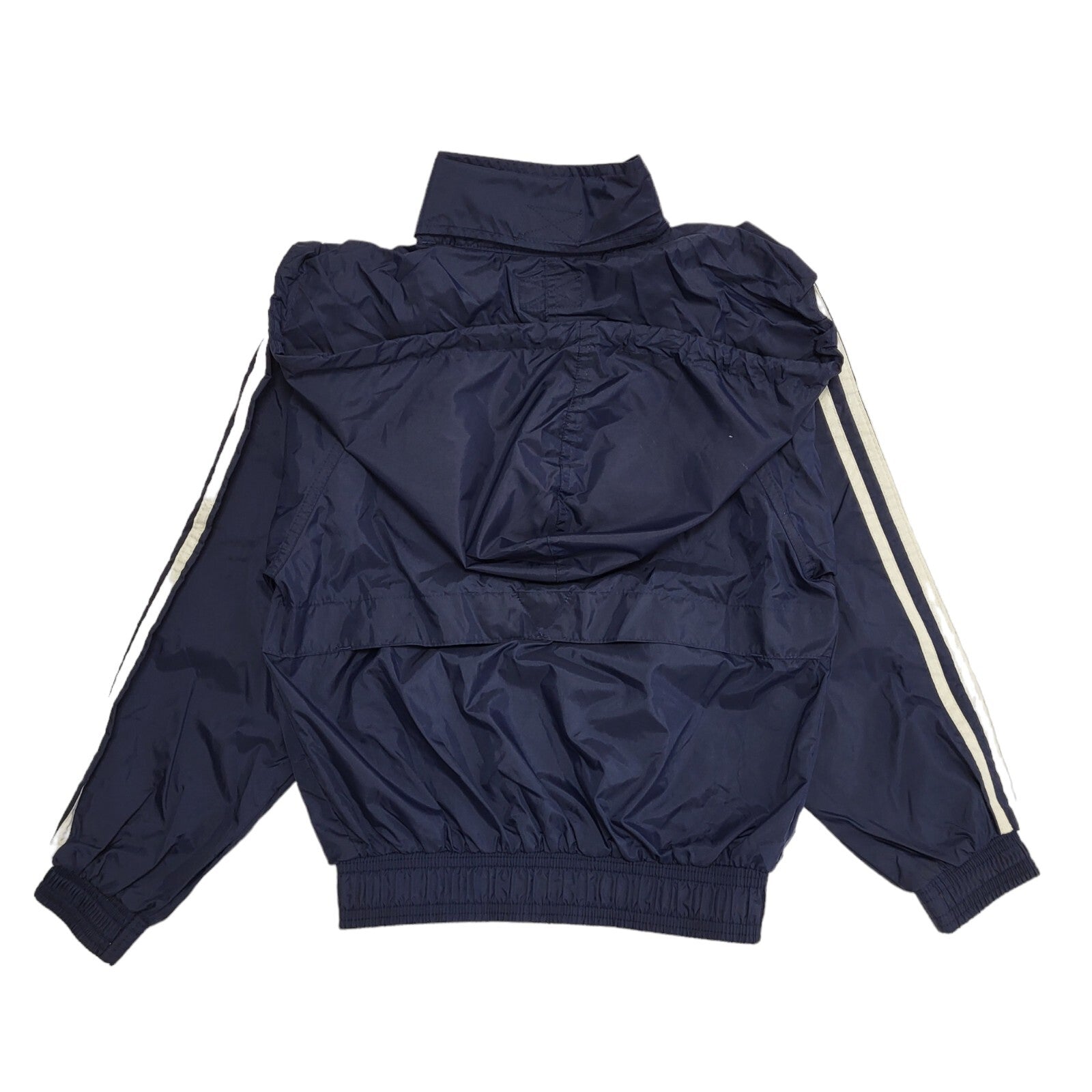 Adidas 90s Vintage Blue Hooded Zip Up Jacket Kids Size Small