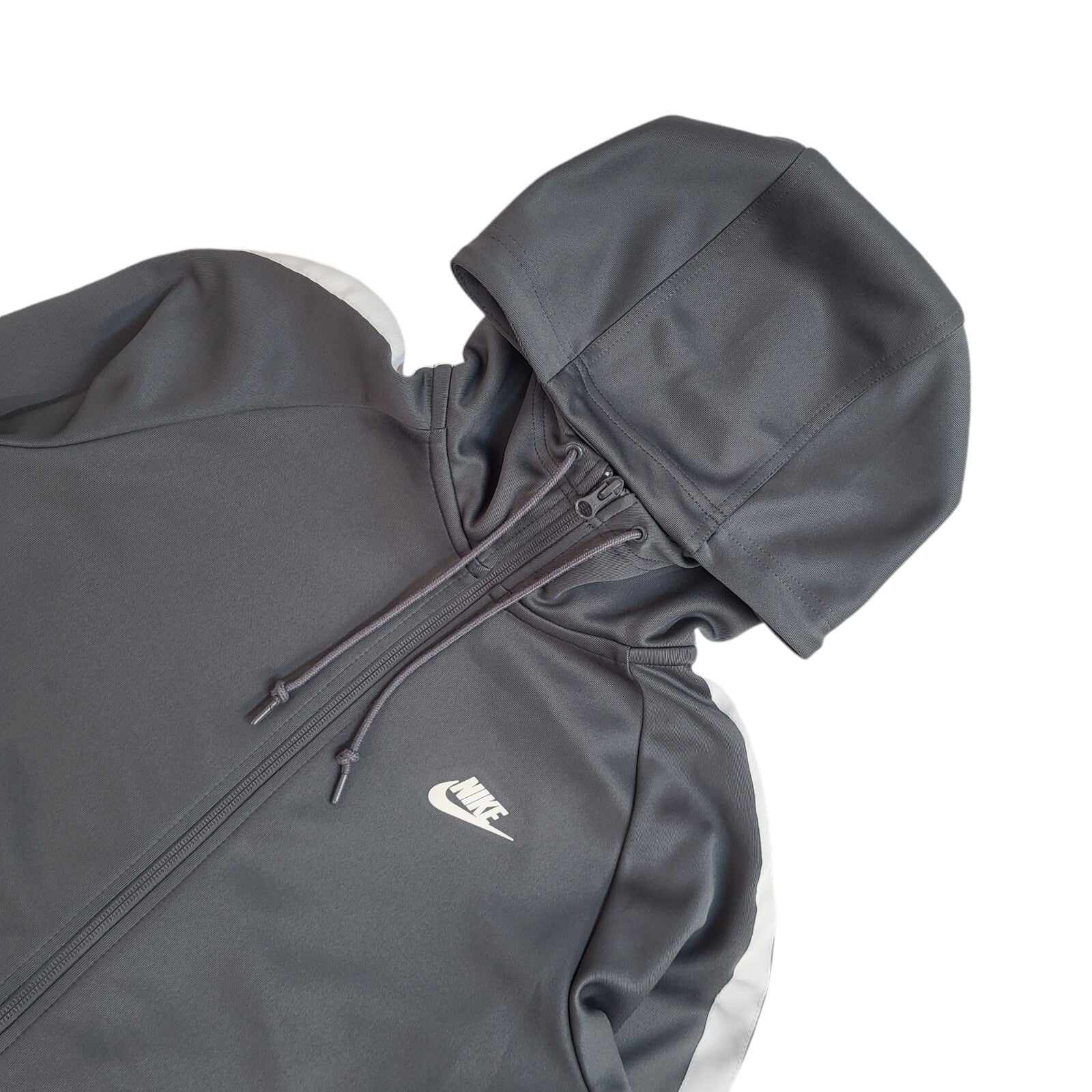 Nike Sports Hoodie Grey Full Zip Modern UK Men's Size M