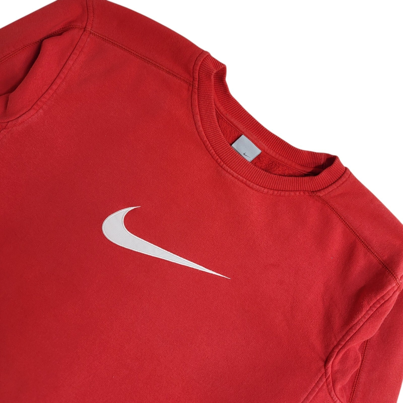 Nike Red Long Sleeve Y2k Sports Sweatshirt UK Men's Size XL