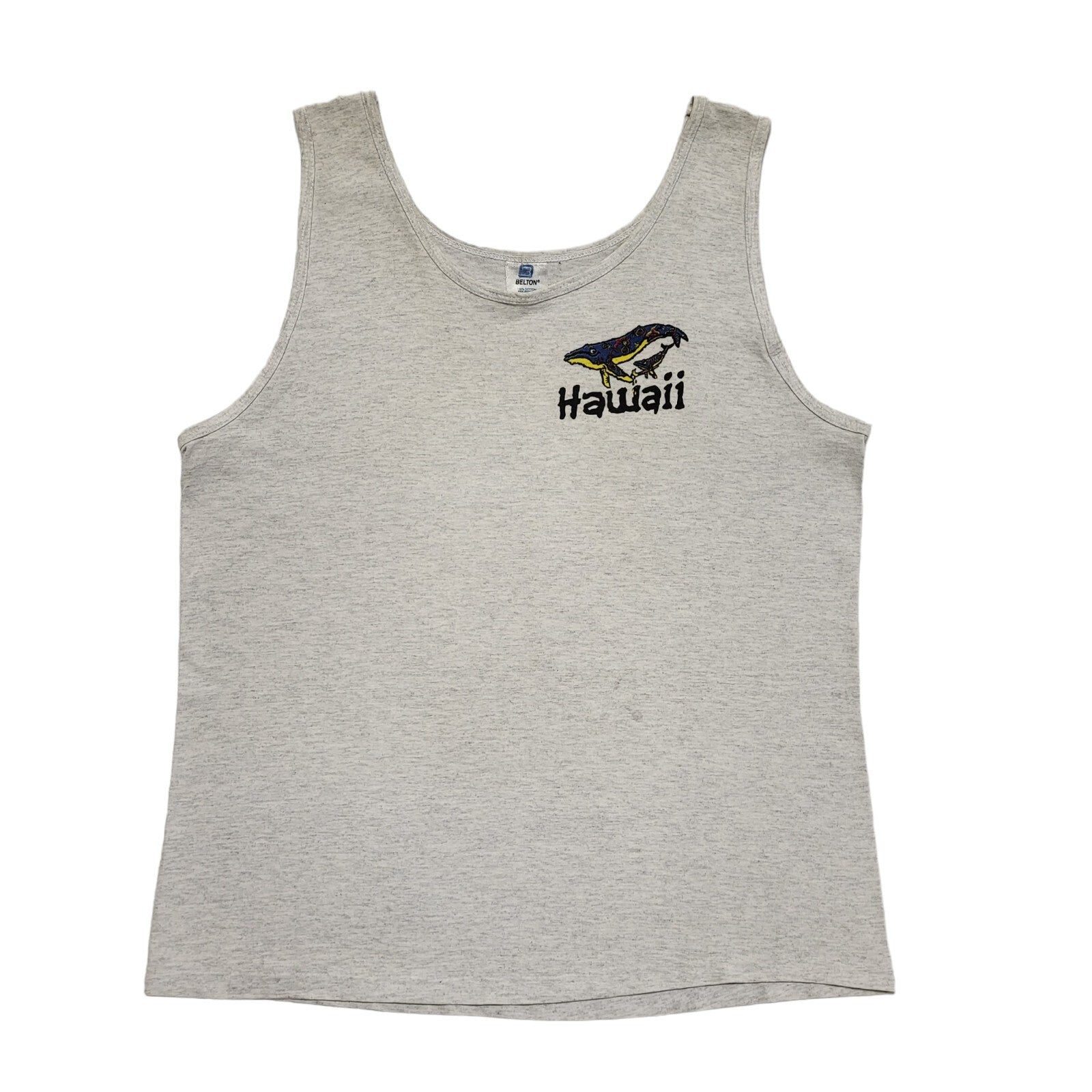 Belton Vintage 90's Grey Cotton Sports Vest Top Men's Size L