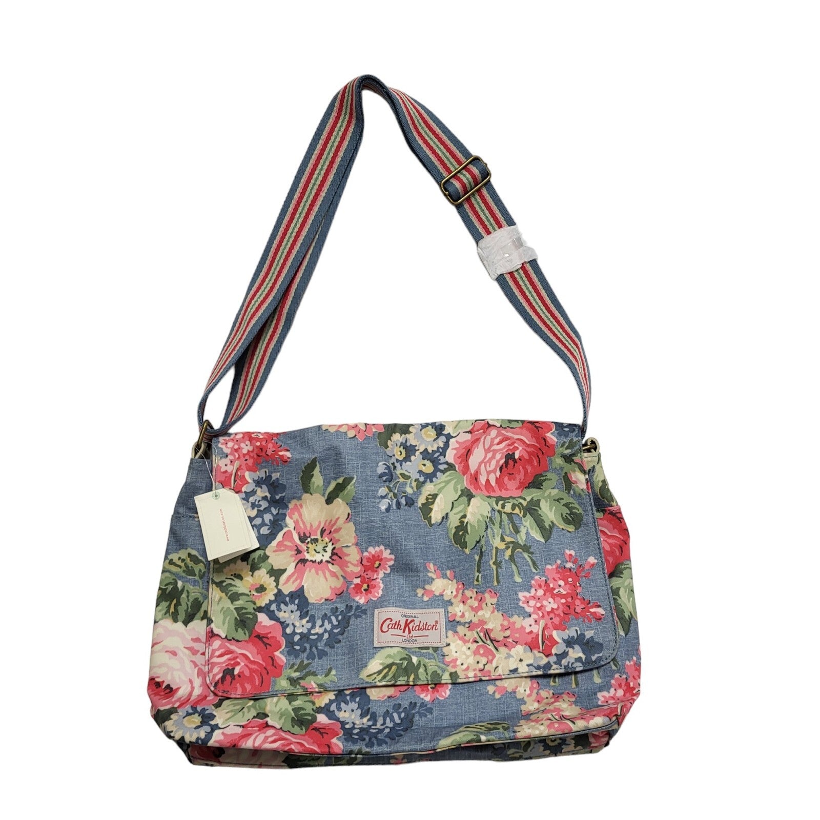 Cath Kidston Blue Bloomsbury Biker Hand Bag / Shoulder Bag Women's 11" x 14.5"