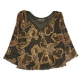 Marks & Spencer Vintage 90s Green & Brown Paisley 3/4 Sleeve Blouse Womens UK 16