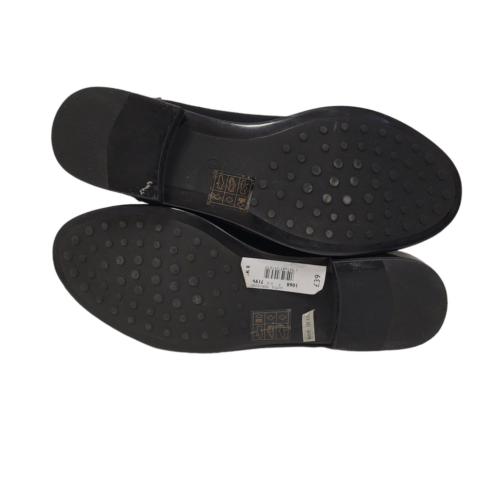 Lotus Mercedes Black Slip On Loafer Shoes Uk Women's 8 Eu 41 BNWOB