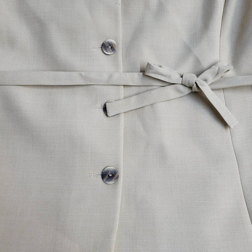 Katherine Hart Jacket Y2k Beige Short Sleeve UK Women's Size XL 14