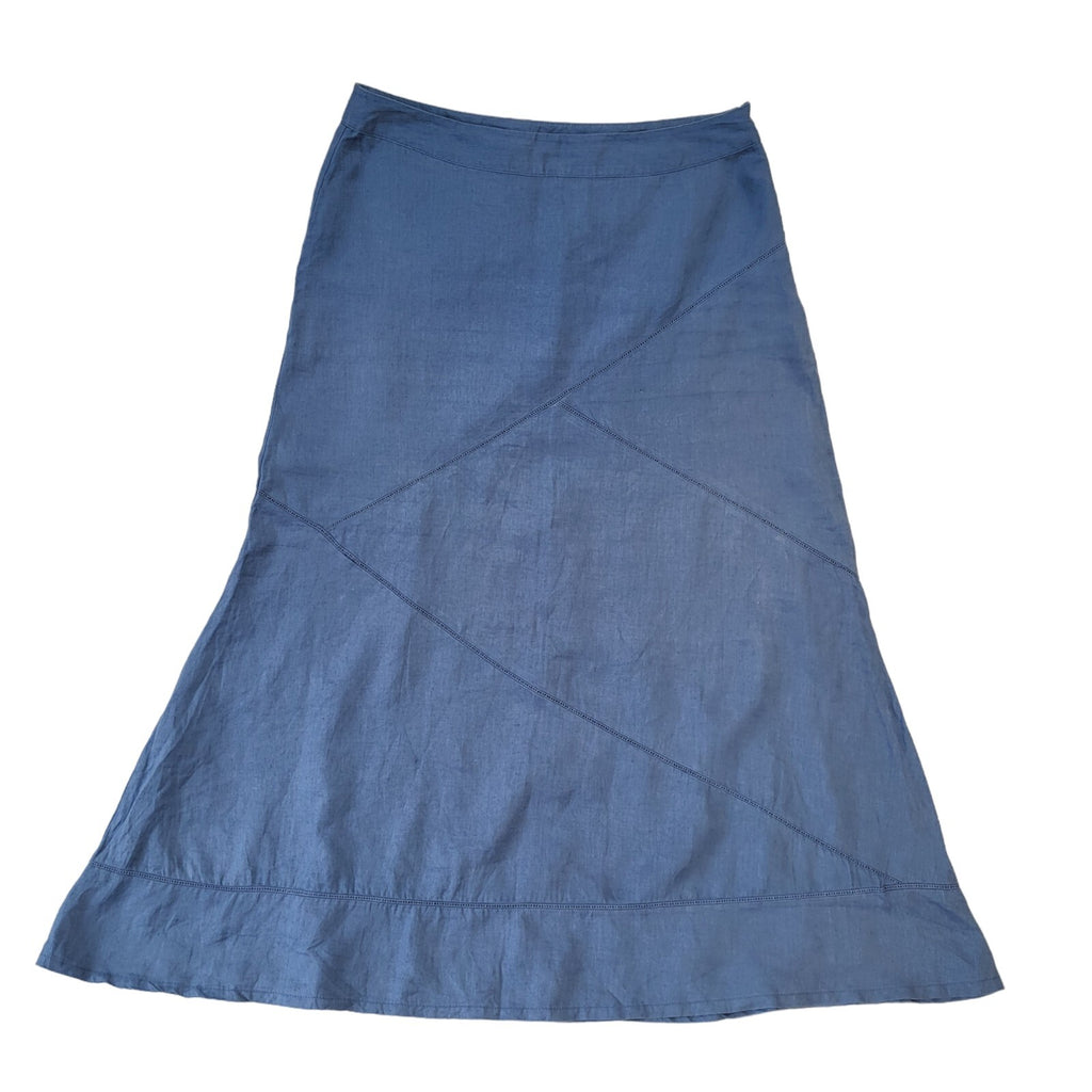 Laura Ashley Y2K Vintage Blue Long Skirt Women's Size 12 W30