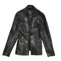 90s Vintage Black One Button Leather Jacket Uk Women's Size 10