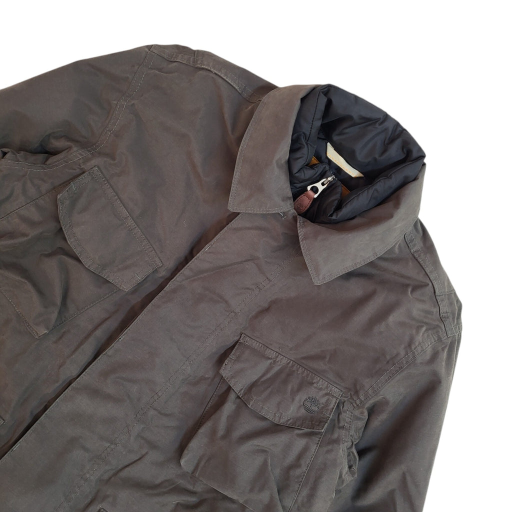Timberland Vintage Y2k Grey Collared Jacket Uk Men's Size Medium