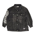 Fairwhale Washed Black Vintage 90's Button Up Denim Jacket Women's UK Size 24-26