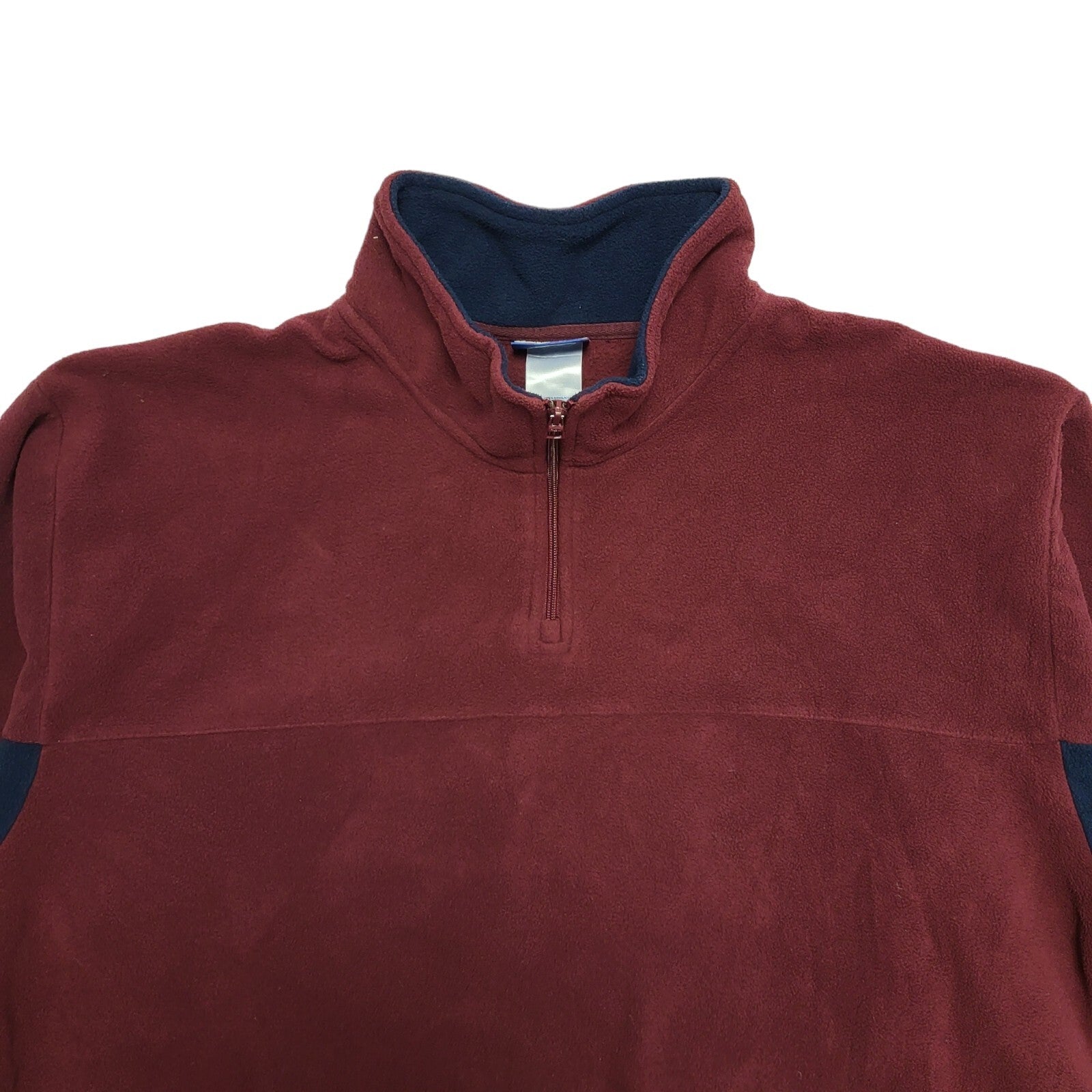 Reebok Red & Navy Y2K 1/4 Zip Fleece Men's Size XL